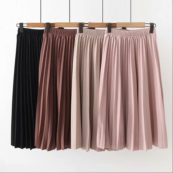 spring womens skirt summer women high waist solid color pleated causal midi skirts drop, Black
spring womens skirt summer women high waist solid color pleated causal midi skirts drop, Black