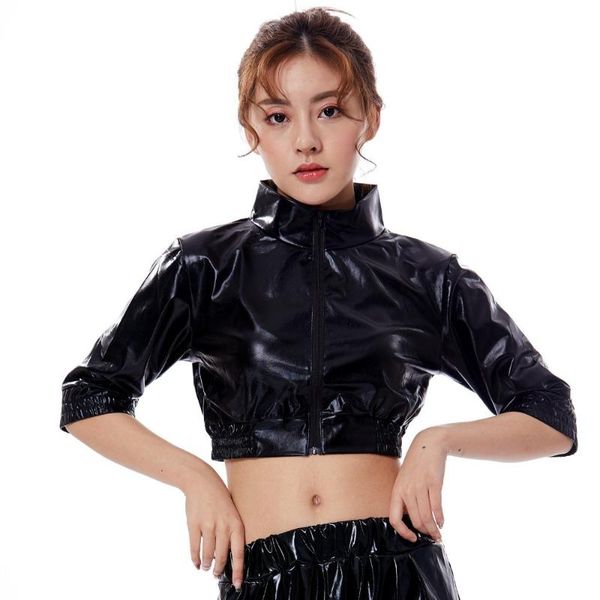women's vests 2021 fashion kids adults spring summer black short jacket women jazz slim hip hop stage performance streetwear dance top, Black;white
women's vests 2021 fashion kids adults spring summer black short jacket women jazz slim hip hop stage performance streetwear dance top, Black;white