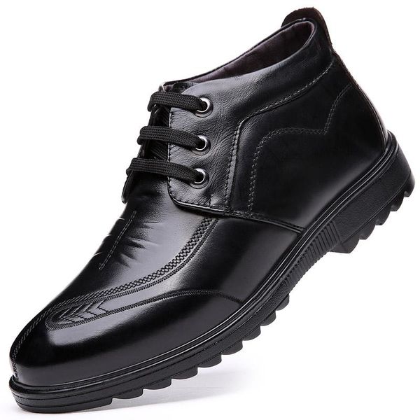 dress shoes febmofl winter waterproof men's casual leather flannel high slip-on male rubber warm for men, Black
dress shoes febmofl winter waterproof men's casual leather flannel high slip-on male rubber warm for men, Black