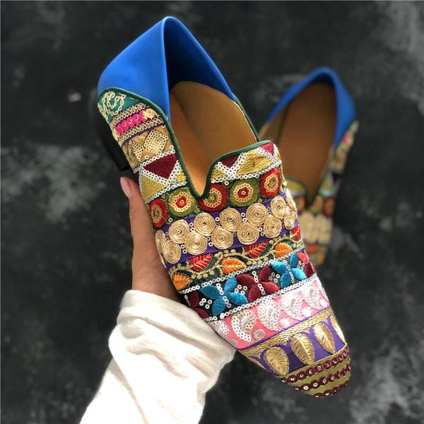 dress shoes spring and autumn ladies high heels embroidered round toe color matching casual fashion, Black
dress shoes spring and autumn ladies high heels embroidered round toe color matching casual fashion, Black