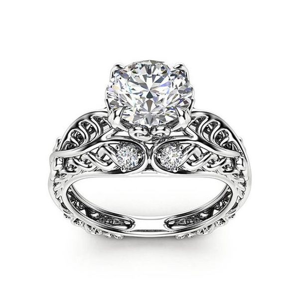 wedding rings silver color ring retro simple openwork flower crystal engagement tail for gift women cz party jewelry, Slivery;golden
wedding rings silver color ring retro simple openwork flower crystal engagement tail for gift women cz party jewelry, Slivery;golden