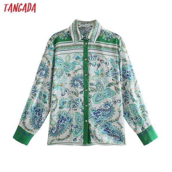tangada women retro green flowers print office lady shirt long sleeve chic female loose blouse shirt 5z135 210609, White
tangada women retro green flowers print office lady shirt long sleeve chic female loose blouse shirt 5z135 210609, White