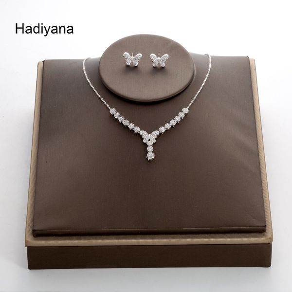 jewelry sets hadiyana shiny cubic zircon 2pcs set fashion butterfly earrings pendant for women party gifts tz5045, Black
jewelry sets hadiyana shiny cubic zircon 2pcs set fashion butterfly earrings pendant for women party gifts tz5045, Black