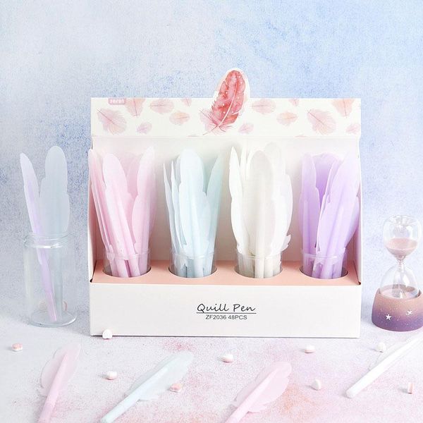 gel pens 48 pcs/lot creative feather pen cute 0.5 mm black ink signature promotional gift stationery school supplies
gel pens 48 pcs/lot creative feather pen cute 0.5 mm black ink signature promotional gift stationery school supplies