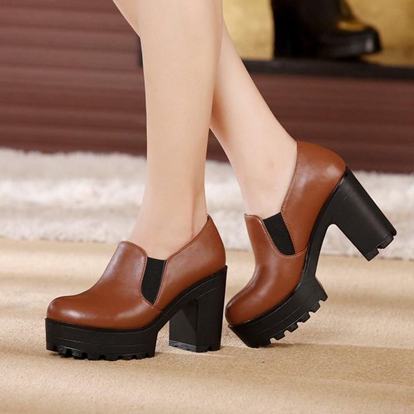 dress shoes deep mouth women's pumps 2021 spring genuine leather women high heels platform ladies work shoe block heel, Black
dress shoes deep mouth women's pumps 2021 spring genuine leather women high heels platform ladies work shoe block heel, Black