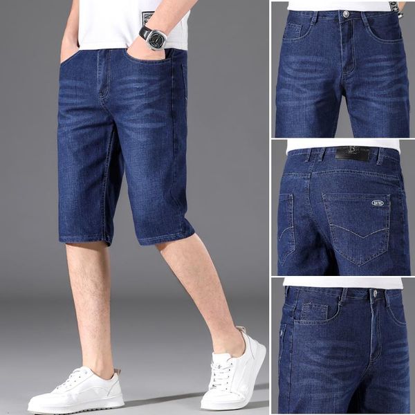 men's shorts 2021 summer middle-aged denim five-point pants jeans mid-waist elasticity comfortable not tight, White;black
men's shorts 2021 summer middle-aged denim five-point pants jeans mid-waist elasticity comfortable not tight, White;black