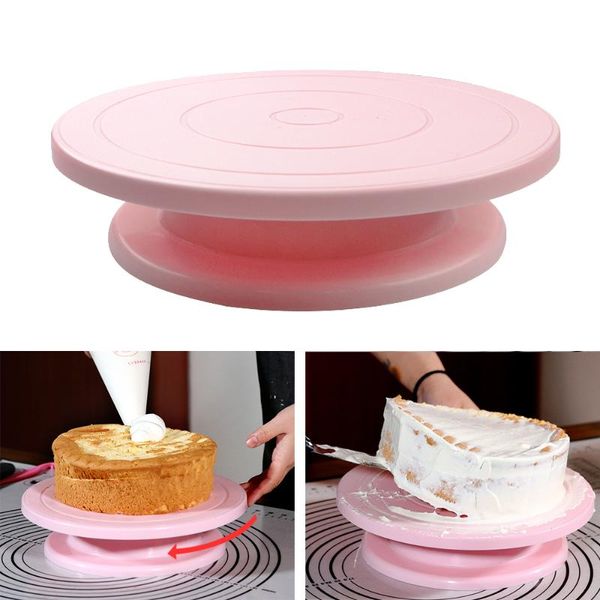 plastic cake plate turntable rotating anti-skid round stand decorating rotary table kitchen diy pan baking tool & pastry tools
plastic cake plate turntable rotating anti-skid round stand decorating rotary table kitchen diy pan baking tool & pastry tools