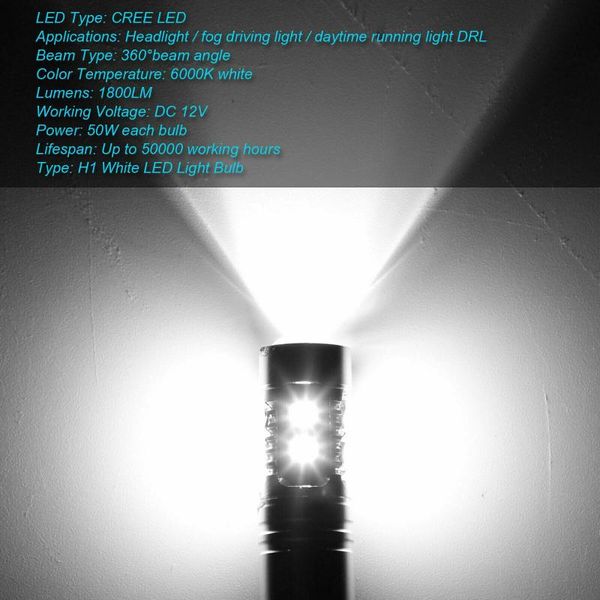 car headlights kit h1 led headlight bulbs light parts replaces super white 1800lm 220w
car headlights kit h1 led headlight bulbs light parts replaces super white 1800lm 220w
