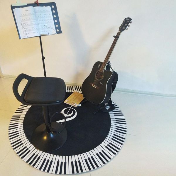 carpets 60-120cm round carpet music symbol piano keys black white anti-slip rugs foot pads bedroom floor diy home decoration
carpets 60-120cm round carpet music symbol piano keys black white anti-slip rugs foot pads bedroom floor diy home decoration