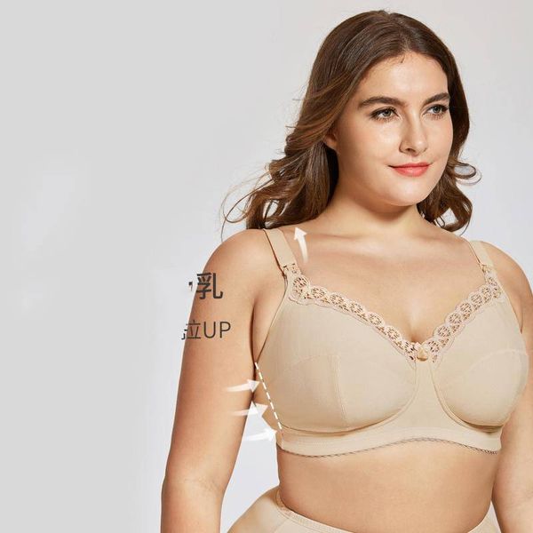 women's plus size breastfeeding nursing bra cotton wiresoft maternity bra with lace trim 104 b3, White
women's plus size breastfeeding nursing bra cotton wiresoft maternity bra with lace trim 104 b3, White