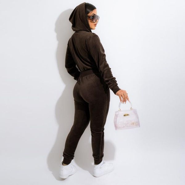 women's two piece pants autumn velvet solid color sporty set women hooded zip sweatshirt+high waist lady casual streetwear, White
women's two piece pants autumn velvet solid color sporty set women hooded zip sweatshirt+high waist lady casual streetwear, White
