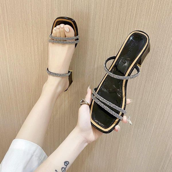slippers casual shoes woman 2021 square heel med glitter slides pantofle luxury soft block rubber flat jelly summer pu hoof, Black
slippers casual shoes woman 2021 square heel med glitter slides pantofle luxury soft block rubber flat jelly summer pu hoof, Black