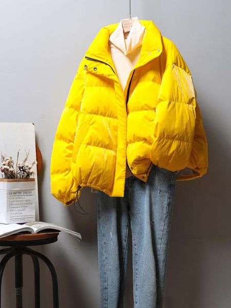 women's down & parkas fashion glossy waterproof jackets women winter solid color thick warm coats outerwear 2021 korean style female lo, Black
women's down & parkas fashion glossy waterproof jackets women winter solid color thick warm coats outerwear 2021 korean style female lo, Black