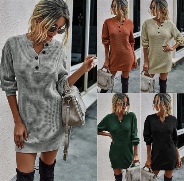 sweater dress solid single breasted crew neck pencil fashion autumn winter female clothes casual dresses, Black;gray
sweater dress solid single breasted crew neck pencil fashion autumn winter female clothes casual dresses, Black;gray