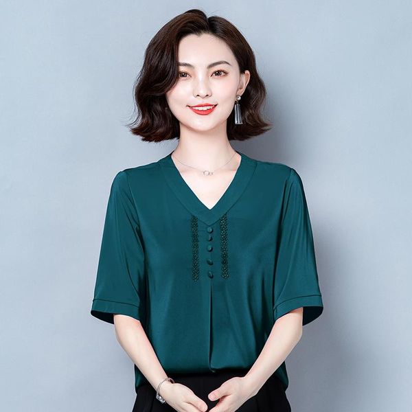women's blouses & shirts korean silk women shirt satin blouse office lady v neck solid plus size blusas femininas elegante, White
women's blouses & shirts korean silk women shirt satin blouse office lady v neck solid plus size blusas femininas elegante, White