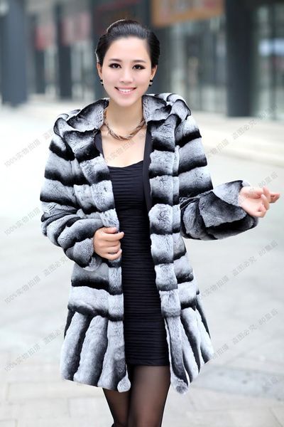 women's fur & faux genuine nature real full pelt rex coat women long design fashion hooded whole skin jacket 3xl, Black
women's fur & faux genuine nature real full pelt rex coat women long design fashion hooded whole skin jacket 3xl, Black
