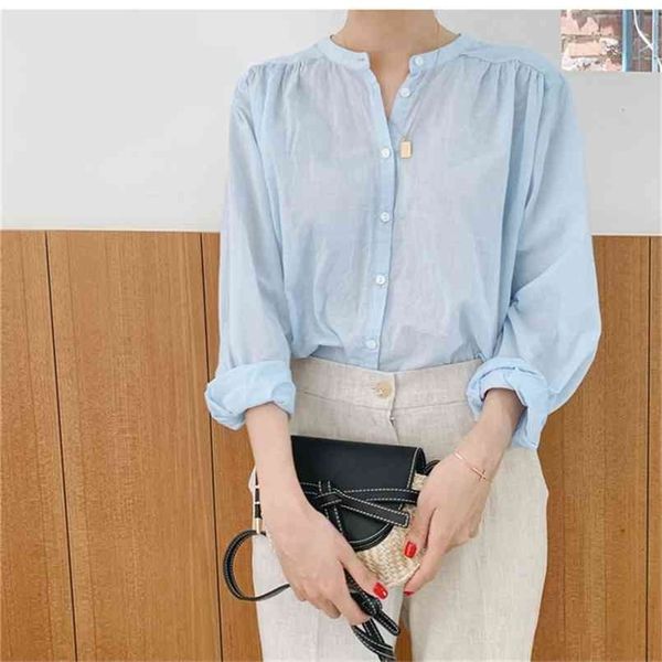 solid blue shirt spring femme casual women long sleeve linen cotton girls blouse plus size blouses blusas mujer 210423, White
solid blue shirt spring femme casual women long sleeve linen cotton girls blouse plus size blouses blusas mujer 210423, White