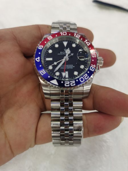 with original box latest luxury men watch 40mm vintage gmt 1675 pepsi red blue two-tones asia sapphire 2813 mechanical automatic mens steel, Slivery;brown
with original box latest luxury men watch 40mm vintage gmt 1675 pepsi red blue two-tones asia sapphire 2813 mechanical automatic mens steel, Slivery;brown