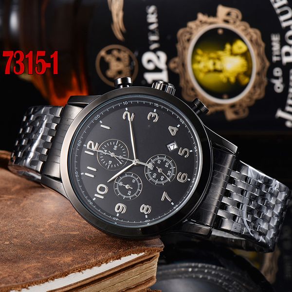 new casual high-end wristwatch digital scale three-eye six-pin retro creative automatic date steel band multi-function men's quartz wat, Slivery;brown
new casual high-end wristwatch digital scale three-eye six-pin retro creative automatic date steel band multi-function men's quartz wat, Slivery;brown