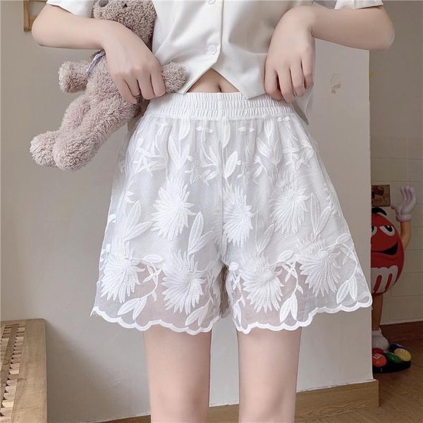 women's shorts women white floral crochet summer vintage loose wide leg female ladies lolita embroidery sweet underskirt, White;black
women's shorts women white floral crochet summer vintage loose wide leg female ladies lolita embroidery sweet underskirt, White;black