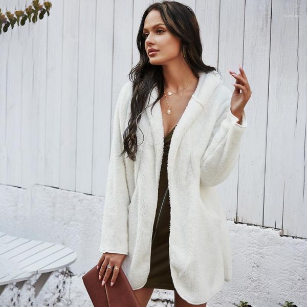 women's wool & blends autumn and winter hairy hooded coat woman women elegant short for, Black
women's wool & blends autumn and winter hairy hooded coat woman women elegant short for, Black