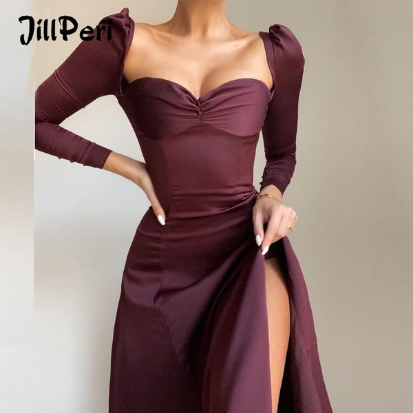 jillperi elegant square collar birthday midi dress cut out satin slit celebrity red outfits party long sleeve dress women, Black;white
jillperi elegant square collar birthday midi dress cut out satin slit celebrity red outfits party long sleeve dress women, Black;white