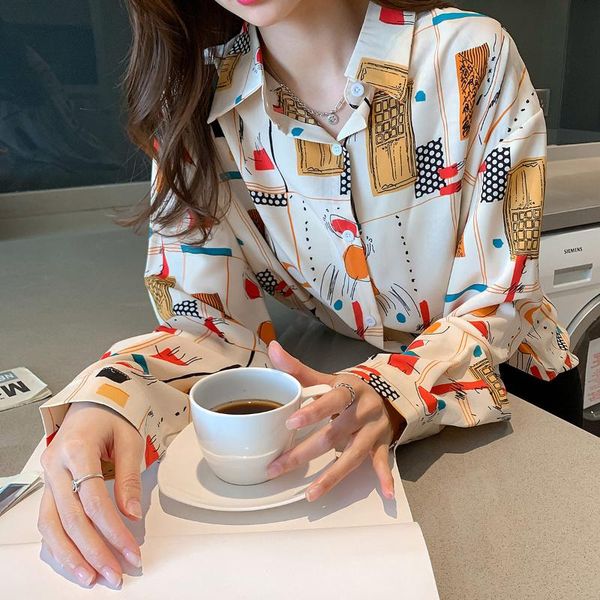 women's blouses & shirts fashion casual women 2021 spring and autumn workwear blouse long sleeve loose vintage blusas mujer, White
women's blouses & shirts fashion casual women 2021 spring and autumn workwear blouse long sleeve loose vintage blusas mujer, White
