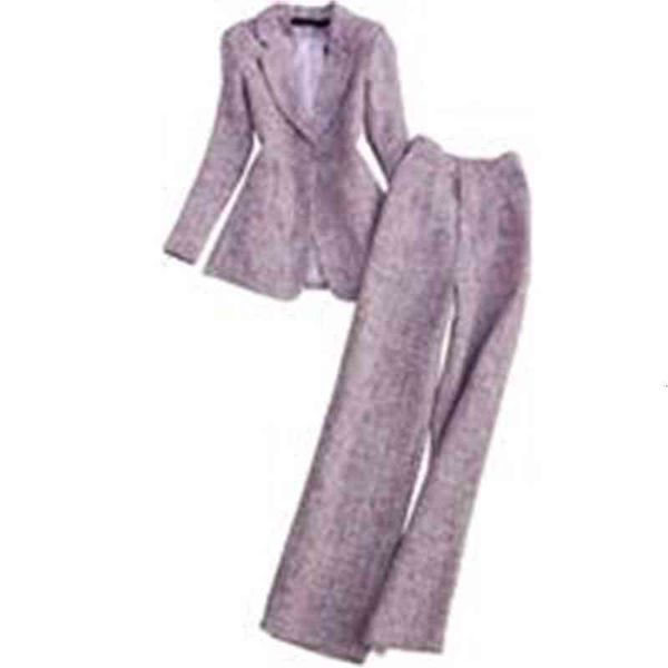 women's two piece pants fashio business suit female spring winter high-quality casual tweed slim coat women + wide-leg pants two-piece, White
women's two piece pants fashio business suit female spring winter high-quality casual tweed slim coat women + wide-leg pants two-piece, White