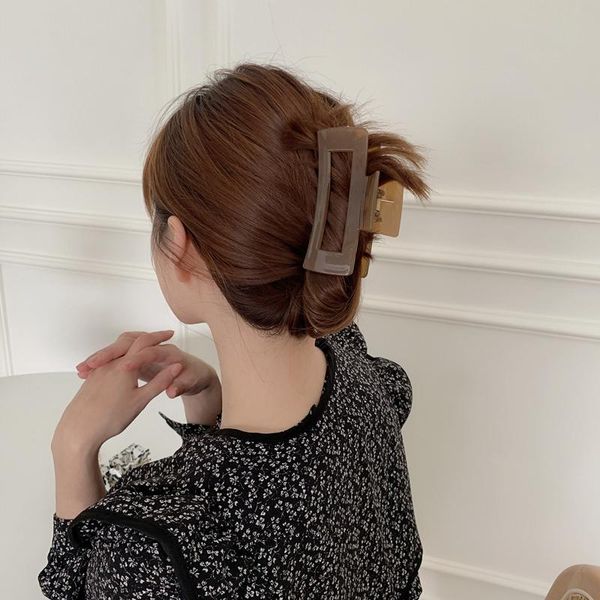 hair clips & barrettes aomu 2021 trendy elegant coffee color acrylic large claw vintage transparent head clip headdress for women gift, Golden;silver
hair clips & barrettes aomu 2021 trendy elegant coffee color acrylic large claw vintage transparent head clip headdress for women gift, Golden;silver
