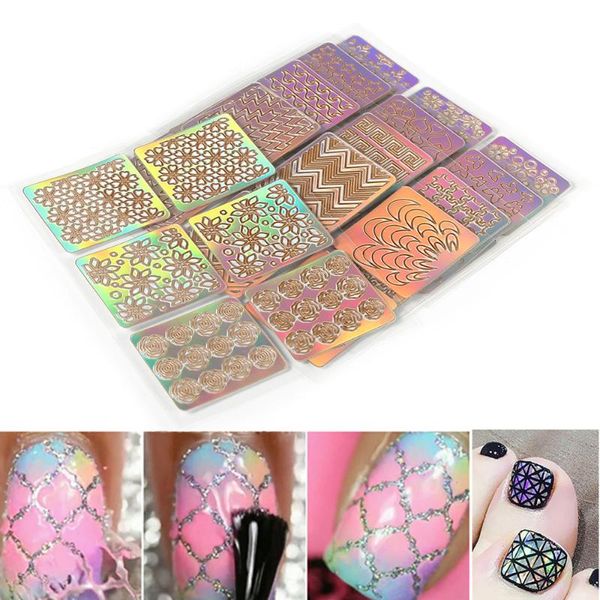 colourful mixed 3d design nail art manicure decals decoration hollow stickers stencil tip template pvc 6pcs, Black
colourful mixed 3d design nail art manicure decals decoration hollow stickers stencil tip template pvc 6pcs, Black