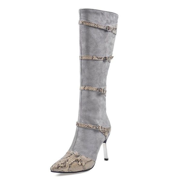 boots fashion snake print mixed colors women's shoes thin high heels pointed toe knee women autumn winter ladies, Black
boots fashion snake print mixed colors women's shoes thin high heels pointed toe knee women autumn winter ladies, Black
