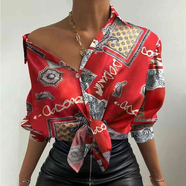 womens and blouses summer printed blouse turn down collar office shirt blusas mujer 210521, White
womens and blouses summer printed blouse turn down collar office shirt blusas mujer 210521, White