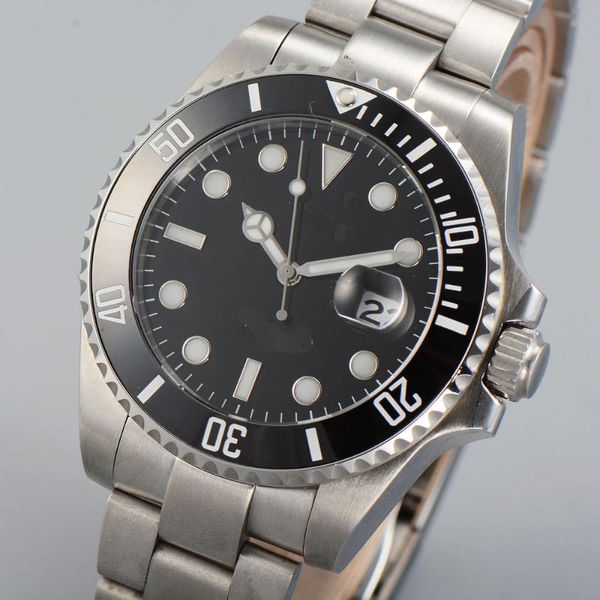wristwatches 40mm black dial sapphire glass automatic date steel bracelet ceramic bezel nh35 miyota 8215 movement men's watch, Slivery;brown
wristwatches 40mm black dial sapphire glass automatic date steel bracelet ceramic bezel nh35 miyota 8215 movement men's watch, Slivery;brown