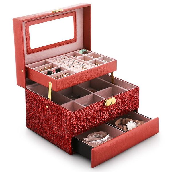 multi-layer velvet jewelry box high capacity leather european storage large space holder gift 2021 cosmetic bags & cases
multi-layer velvet jewelry box high capacity leather european storage large space holder gift 2021 cosmetic bags & cases