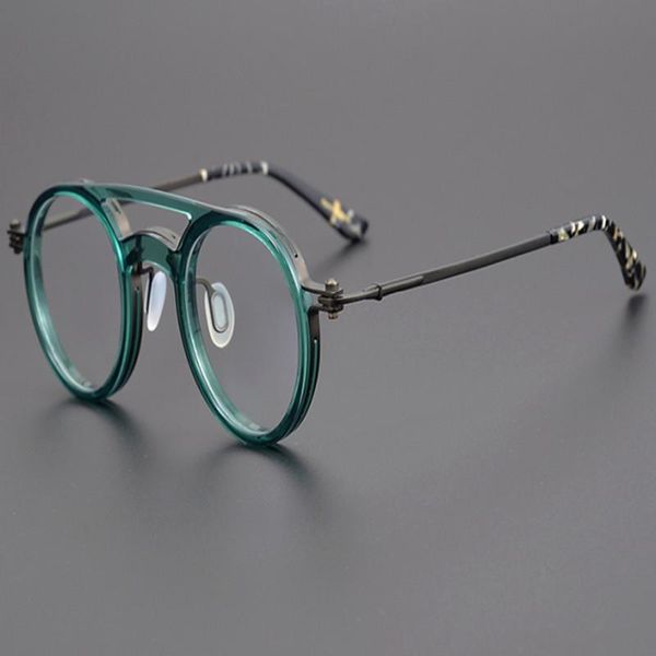 fashion sunglasses frames handmade pure titanium eyeglasses vintage men round frame eyewear clear lens prescription myopia glass, Black
fashion sunglasses frames handmade pure titanium eyeglasses vintage men round frame eyewear clear lens prescription myopia glass, Black