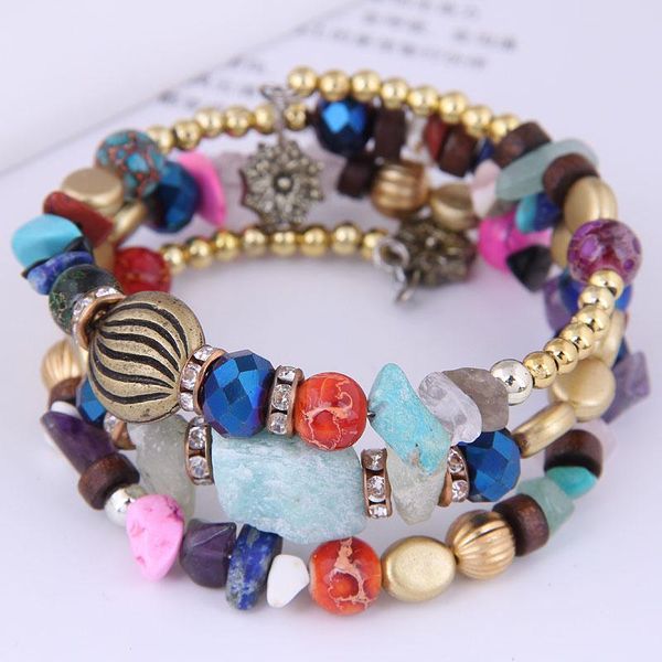 beaded, strands natural stone beads jewelry multi layer women bracelets bangles flower pendant bracelet ethnic, Black
beaded, strands natural stone beads jewelry multi layer women bracelets bangles flower pendant bracelet ethnic, Black