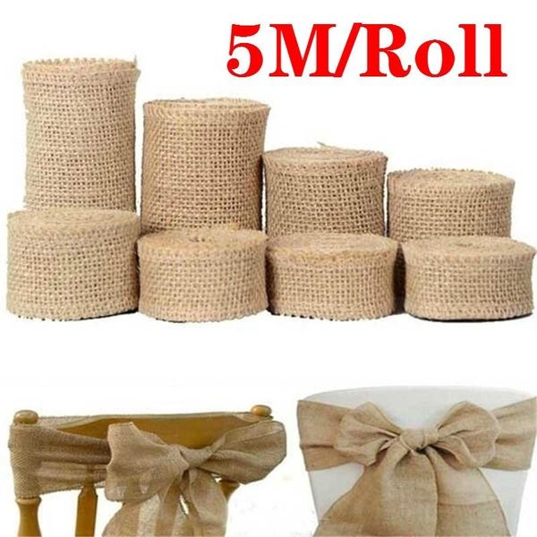 party decoration 5m natural jute burlap hessian ribbon rolls vintage rustic wedding christmas gifts wrapping home table decor
party decoration 5m natural jute burlap hessian ribbon rolls vintage rustic wedding christmas gifts wrapping home table decor