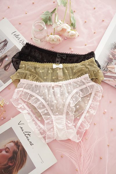 sweet and lovely girl's briefs mesh breathable transparent women's medium waist large underwear, Black;white
sweet and lovely girl's briefs mesh breathable transparent women's medium waist large underwear, Black;white