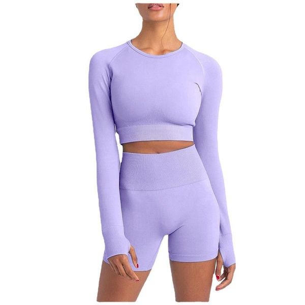 yoga outfit seamless knit casual suit thumb hole long sleeve tight middle pants ladies fitness
yoga outfit seamless knit casual suit thumb hole long sleeve tight middle pants ladies fitness