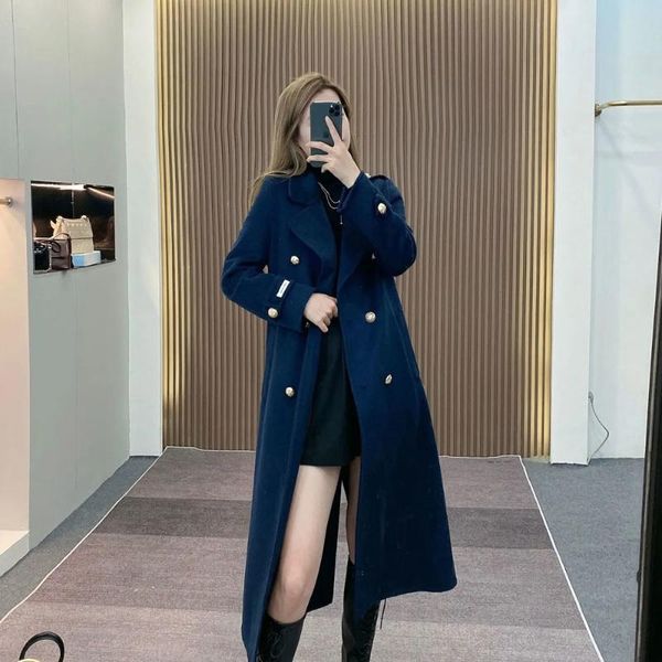 women's wool & blends 2021 spring autumn plus size women retro british style long cashmere coat female loose elegant double-breasted wo, Black
women's wool & blends 2021 spring autumn plus size women retro british style long cashmere coat female loose elegant double-breasted wo, Black