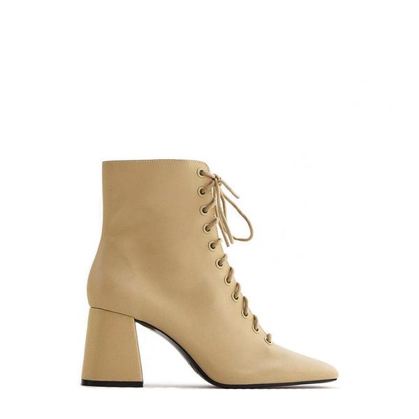 boots 2021, autumn square toe camel brown thick heel british style side zipper cross-tied fashion ankle, Black
boots 2021, autumn square toe camel brown thick heel british style side zipper cross-tied fashion ankle, Black