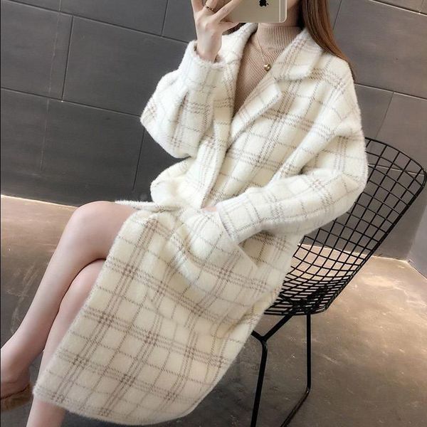 tees korean sweater winter woman's plaid jacket loosens knitted cardigan suit collar outerwear long coat f1676 j3r1, White
tees korean sweater winter woman's plaid jacket loosens knitted cardigan suit collar outerwear long coat f1676 j3r1, White