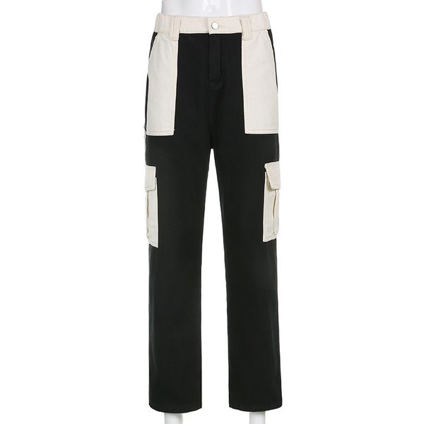 women's pants & capris cargo women hip hop straight jeans female high waist wide leg patchwork streetwear big pocket denim trouser zld6, Black;white
women's pants & capris cargo women hip hop straight jeans female high waist wide leg patchwork streetwear big pocket denim trouser zld6, Black;white