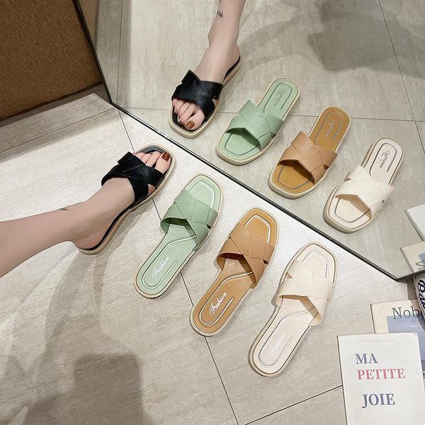 shoes woman 2021 slippers flat luxury slides low pantofle designer summer soft bonded leather pvc pu rome basic rubber, Black
shoes woman 2021 slippers flat luxury slides low pantofle designer summer soft bonded leather pvc pu rome basic rubber, Black