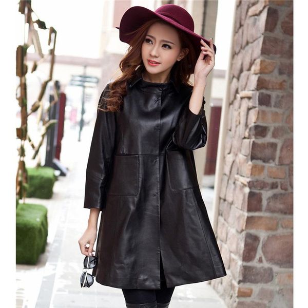 women's leather & faux 2021 autumn jacket women sheepskin coat korean long coats female winter clothes bw15030wpy140, Black
women's leather & faux 2021 autumn jacket women sheepskin coat korean long coats female winter clothes bw15030wpy140, Black