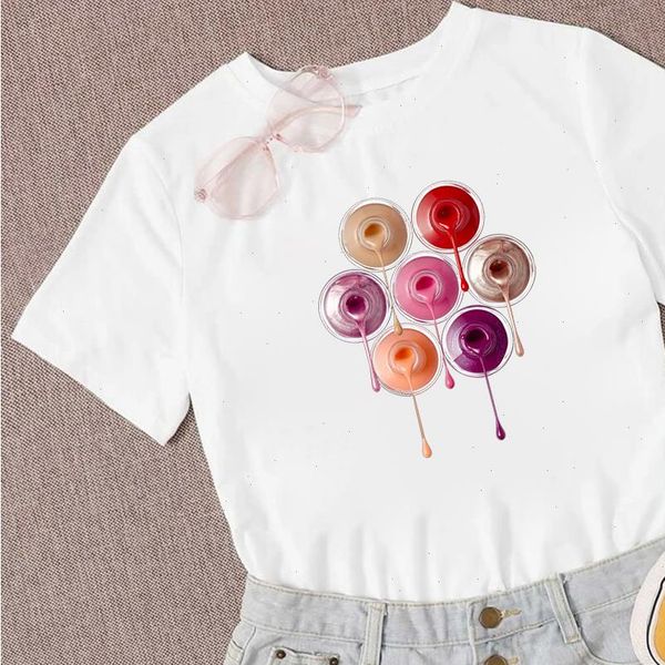 womens t shirt modern girl style makeup print korean trend fashion short sleeve women clothing tshirt, White
womens t shirt modern girl style makeup print korean trend fashion short sleeve women clothing tshirt, White