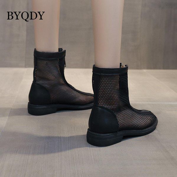 black transparent boots women mesh front zipper square heel short booties for girls birthday shoes gifts
black transparent boots women mesh front zipper square heel short booties for girls birthday shoes gifts