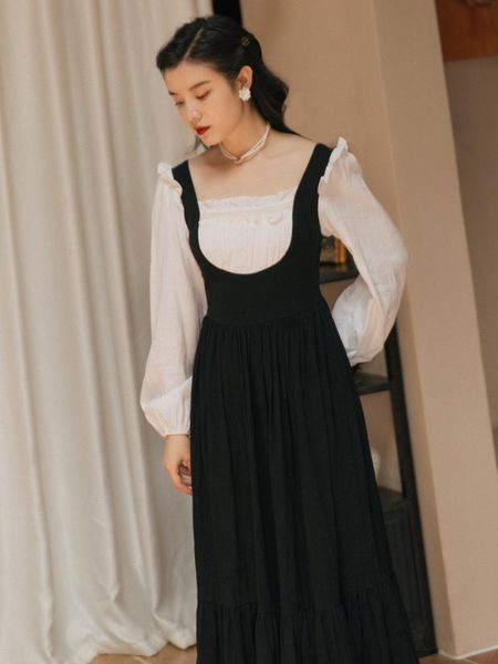 casual dresses women dress autumn 2022 office lady sleeveless patchwork solid spaghetti strap square collar high waist black, Black;gray
casual dresses women dress autumn 2022 office lady sleeveless patchwork solid spaghetti strap square collar high waist black, Black;gray