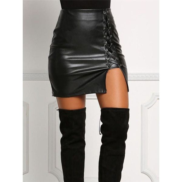 skirts pu leather skirt women autumn split lace up fashion club streetwear female goth black steampunk winter bandage mini
skirts pu leather skirt women autumn split lace up fashion club streetwear female goth black steampunk winter bandage mini