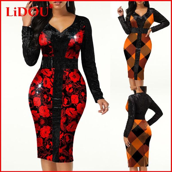 casual dresses women v neck floral print patchwork long sleeve 2021 autumn elegant female bodycon party dress vestido package hips midi, Black;gray
casual dresses women v neck floral print patchwork long sleeve 2021 autumn elegant female bodycon party dress vestido package hips midi, Black;gray